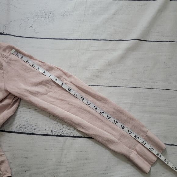 Express Size	M Slim Fit Portofino Shirt Pink Fabric Button Loop Closure Feminine - Picture 6 of 8